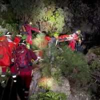 Rescate y traslado de un excursionista en el barranco de Badajoz en Güimar